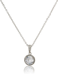 Rose Gold Round Cut Pendant Chain for Girls Women|Birthday & Anniversary Gift|