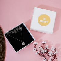 Rose Gold Round Cut Pendant Chain for Girls Women|Birthday & Anniversary Gift|