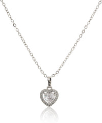 Sparkling Silver Heart Pendant Chain for Girls Women|Birthday Anniversary Gift