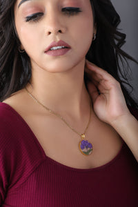 Dried Resin Real Flower Pendant chain for girls | Anniversary Gift | Birthday Gift