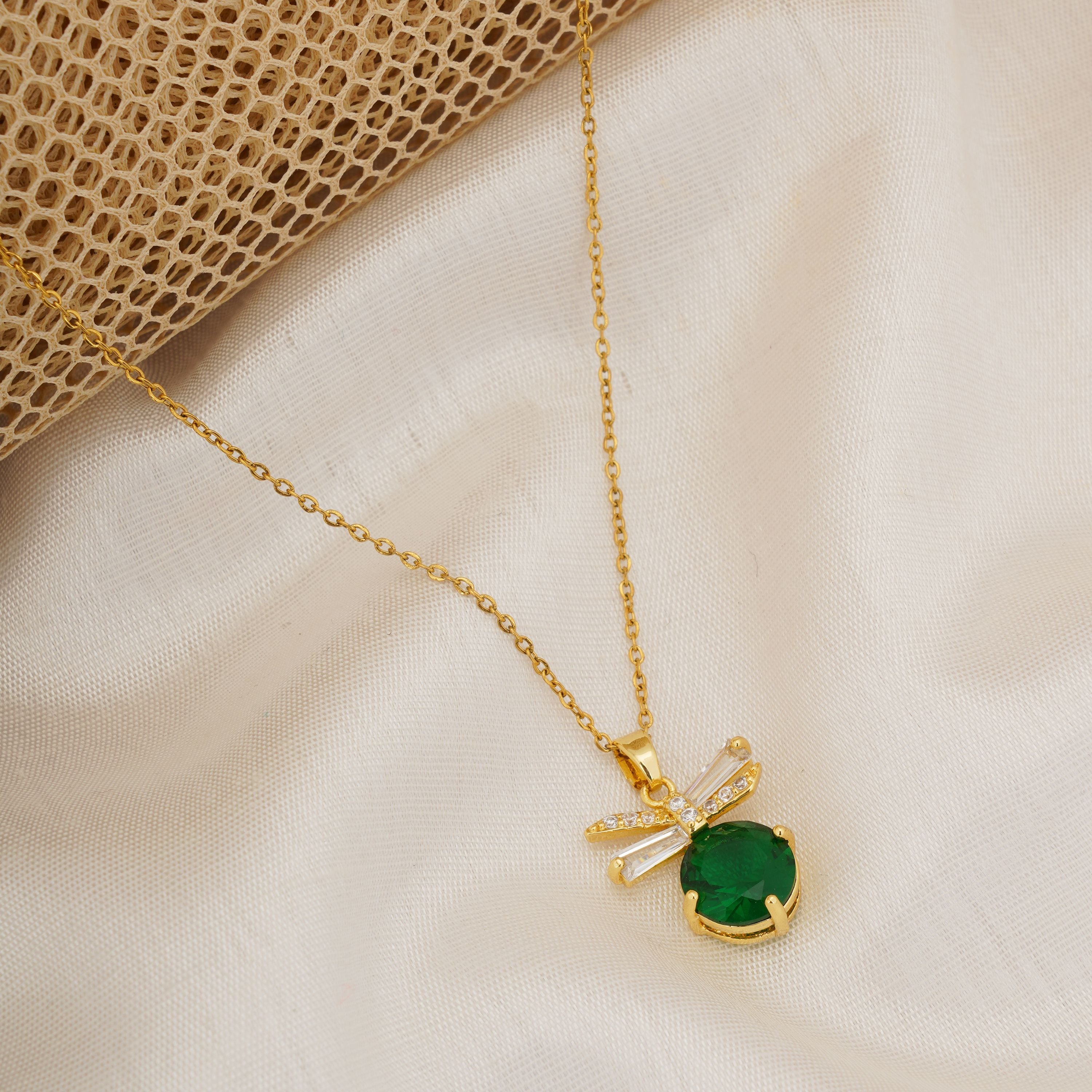 Red Stone Anti Tarnish Anti Allergic Skin Safe chain girls