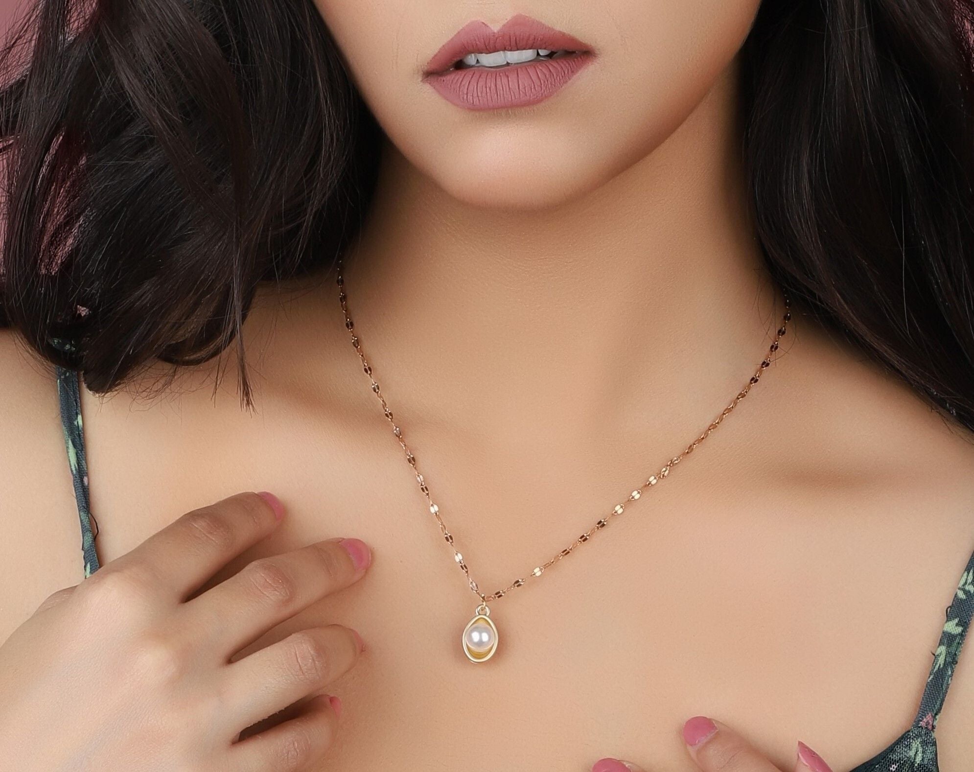 BISHTY Pearl Anti Tarnish chain for girls women