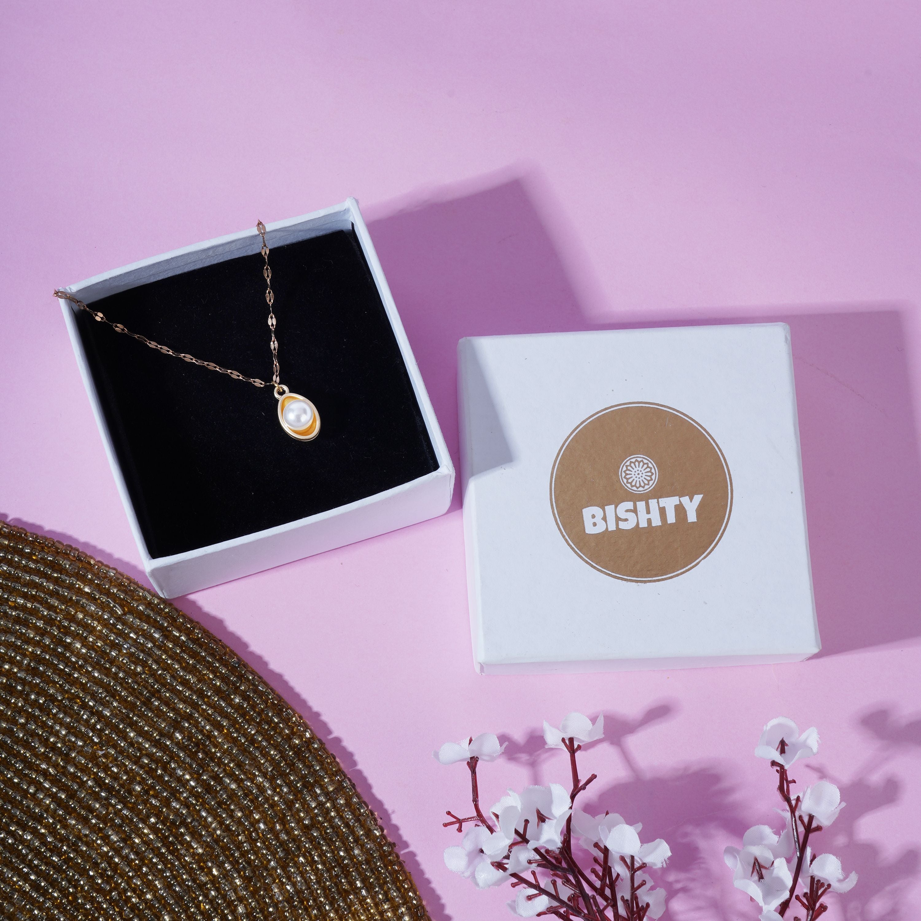 BISHTY Pearl Anti Tarnish chain for girls women