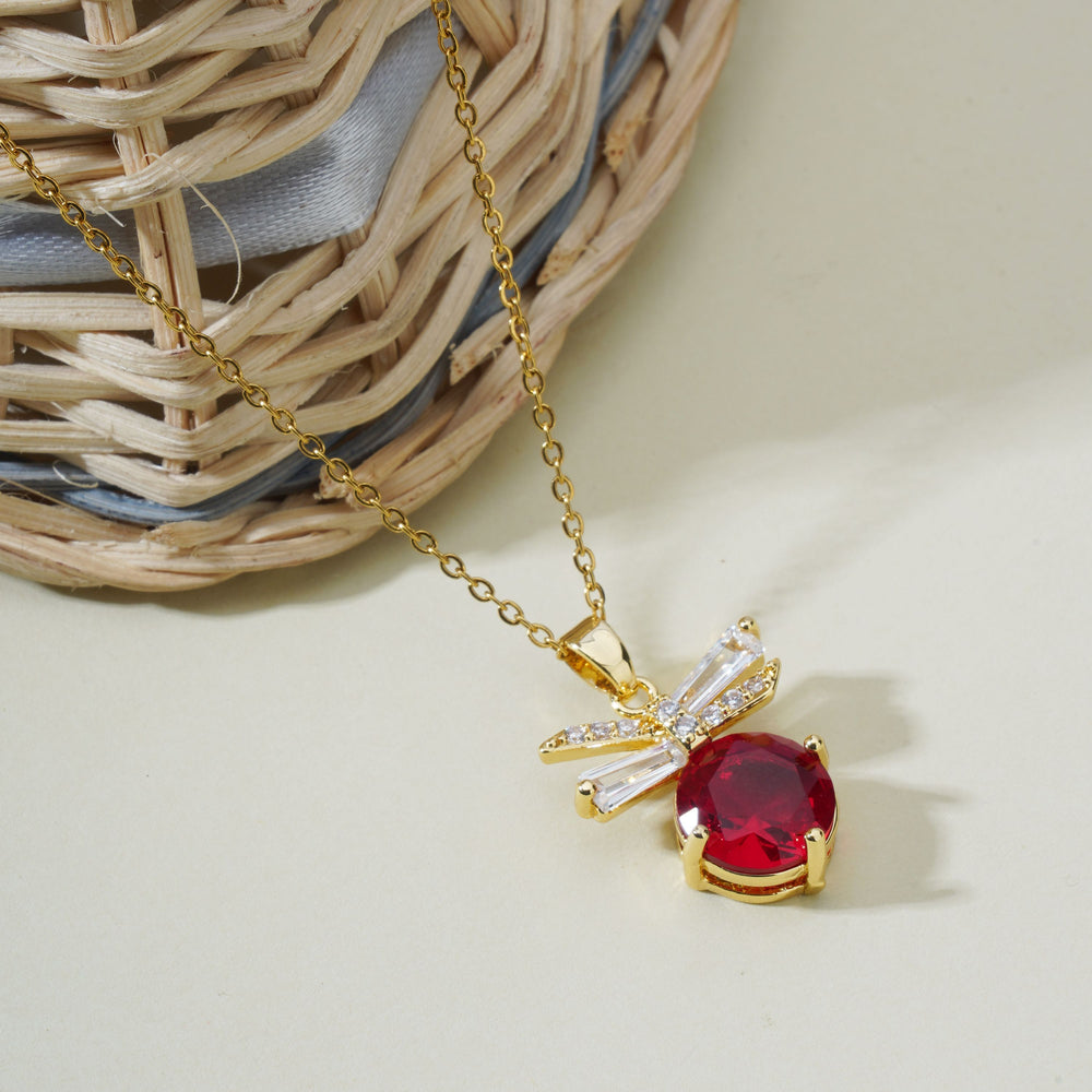 Red Stone Anti Tarnish Anti Allergic Skin Safe chain girls