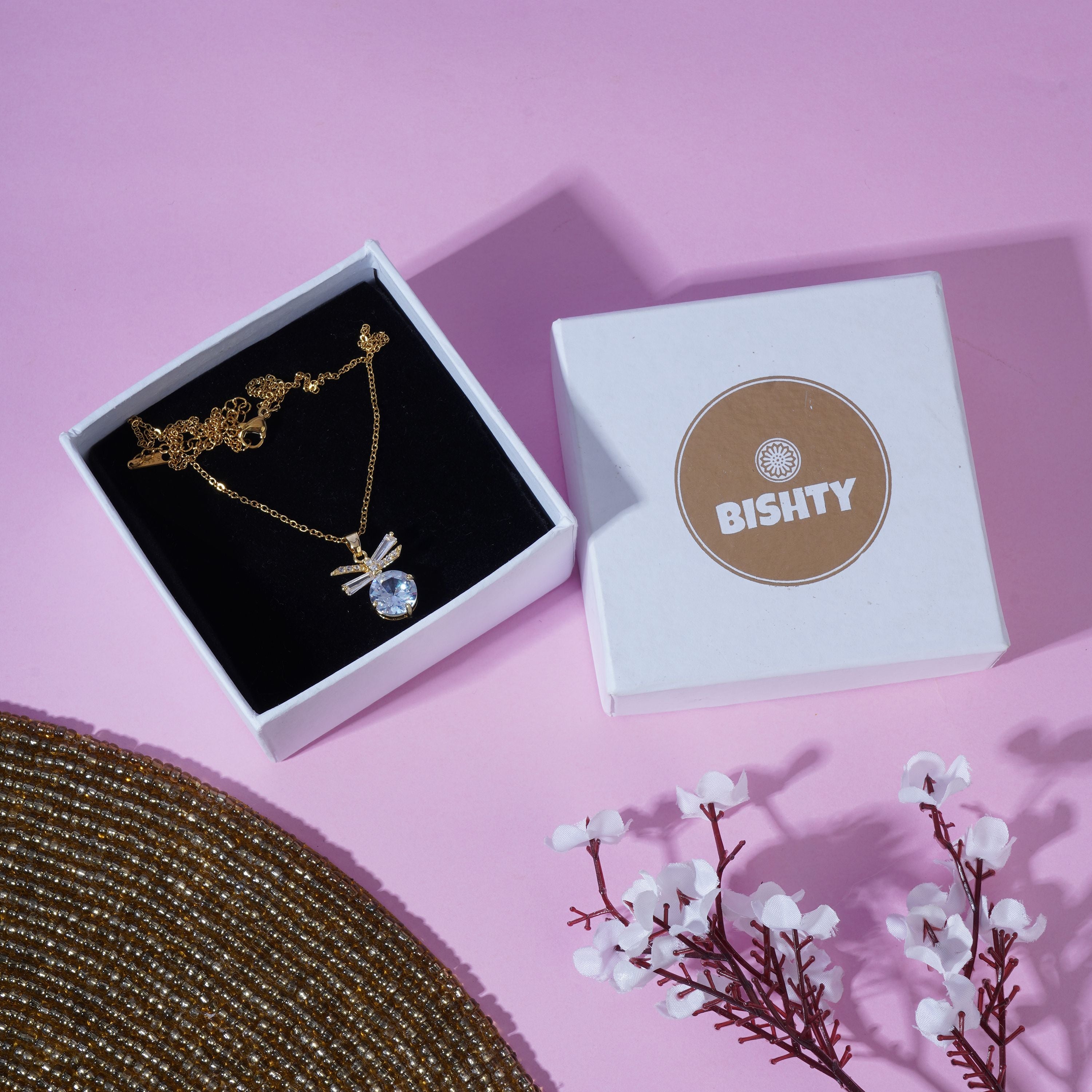 Red Stone Anti Tarnish Anti Allergic Skin Safe chain girls