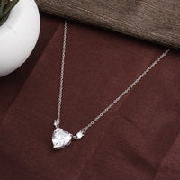 Trendy Silver Heart pendant chain for girls | Birthday Gift | Skin Safe