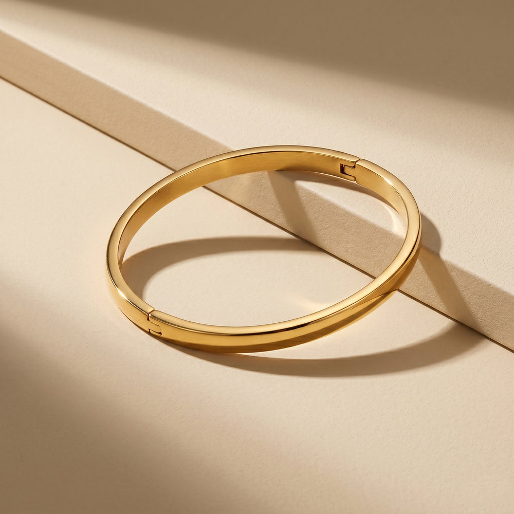 Minimislist Daily Wear Anti-Tarnish Sleek Gold Bangle Jewellery for daily wear