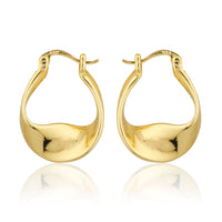 Classic Gold Plated Twisted Chunky Hoop Earrings