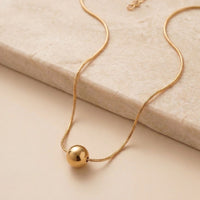 Minimalist Gold Plated Sphere Ball Pendant