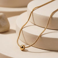 Minimalist Gold Plated Sphere Ball Pendant