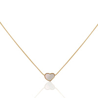 Minimalist Mother of Pearl Heart Pendant Necklace