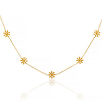 Elegant Daisy Flower Station Necklace