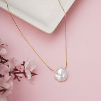 Minimalist Organic Hammered Nugget Pendant Necklace