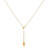 Sleek Teardrop Lariat Drop Necklace