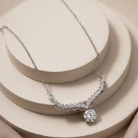 Luxury Scalloped Crystal Fringe Statement Necklace