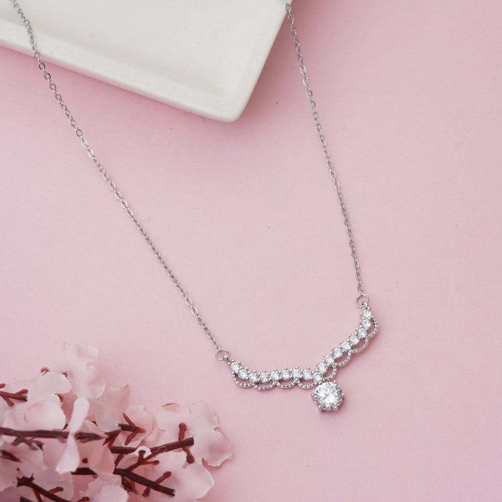 Luxury Scalloped Crystal Fringe Statement Necklace