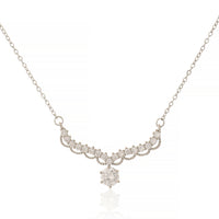 Luxury Scalloped Crystal Fringe Statement Necklace