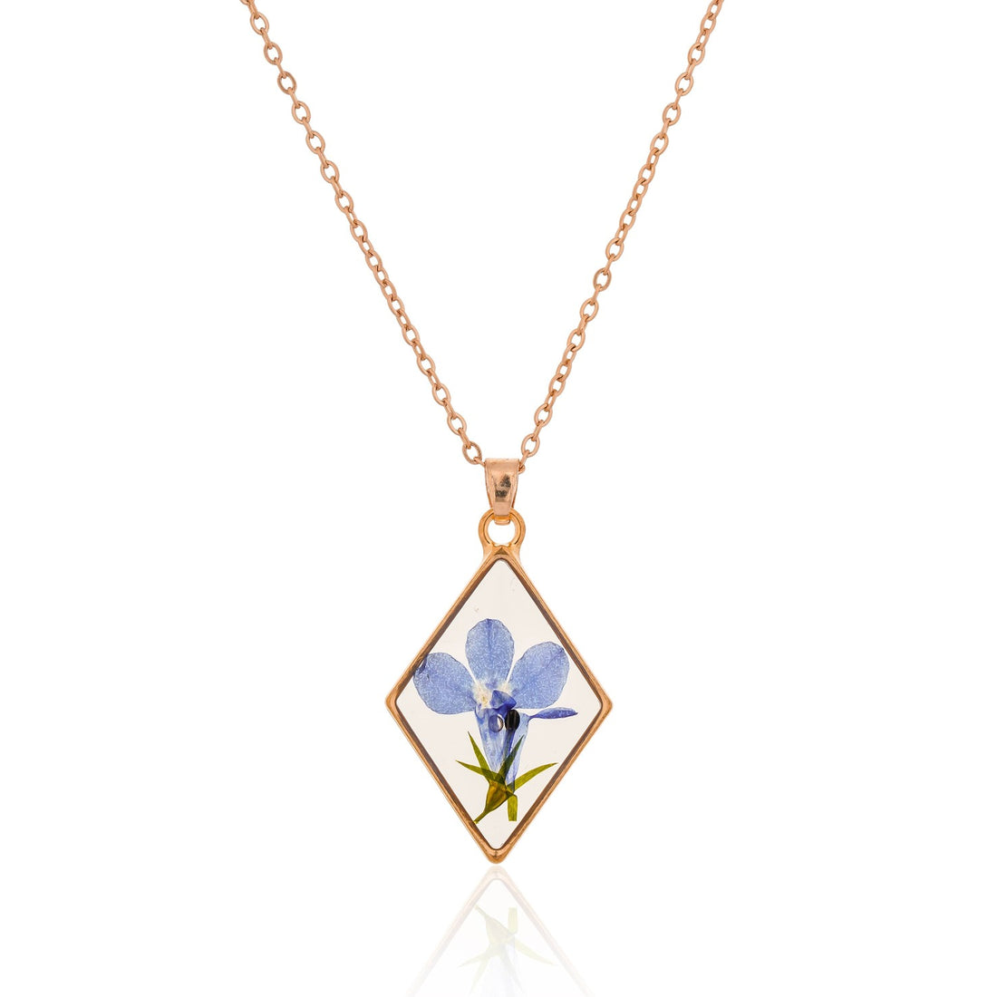 Dried Real Flower Resin Pendant chain for girls | Anniversary Gift