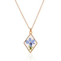 Dried Real Flower Resin Pendant chain for girls | Anniversary Gift