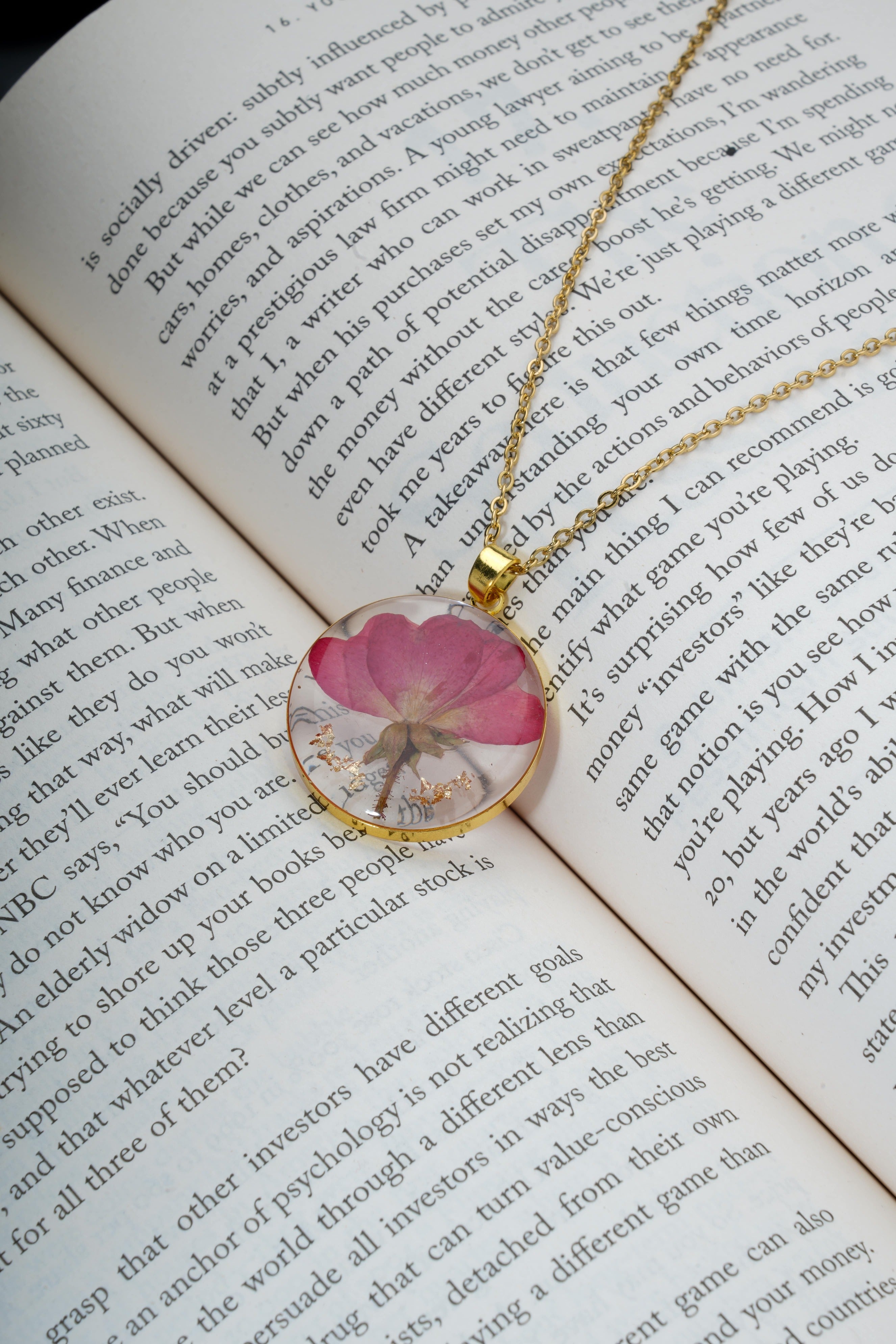 Dried Resin Real Flower Pendant chain for girls | Anniversary Gift | Birthday Gift