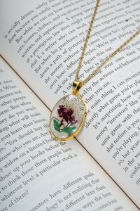 Dried Real Flower Resin Floral Pendant chain for girls