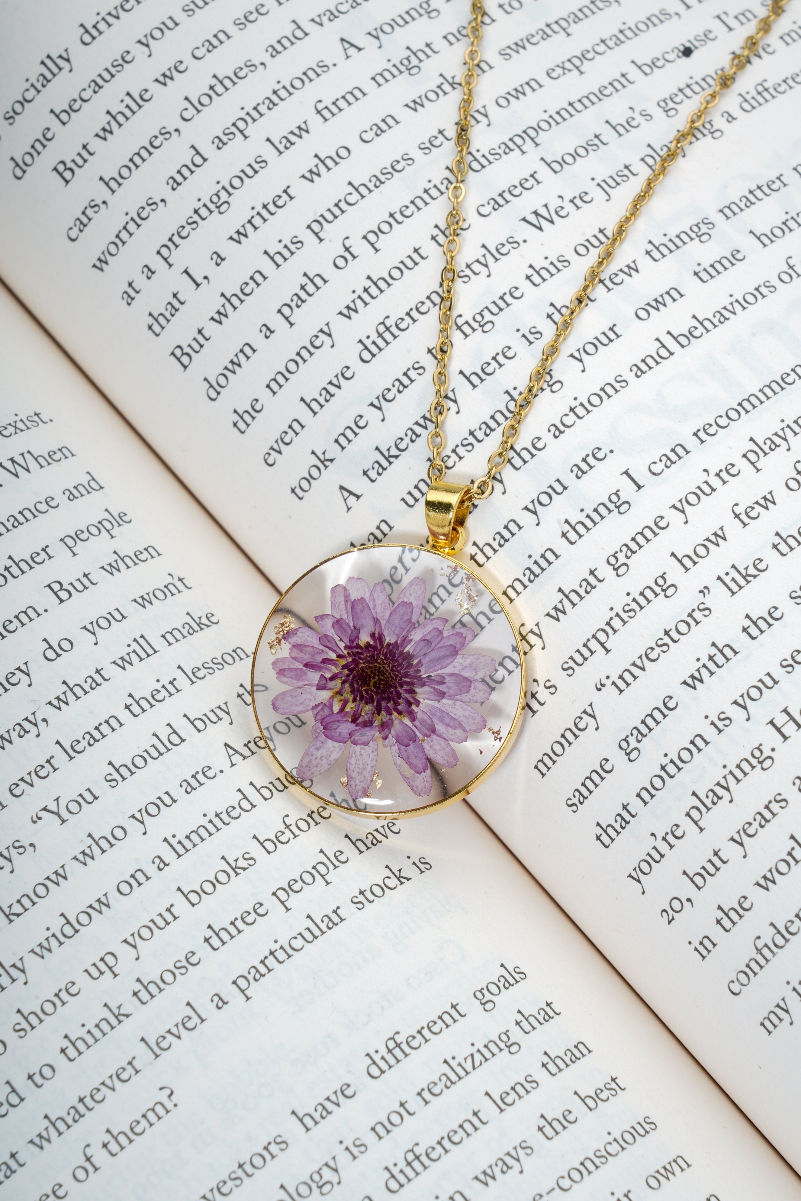 Dried Resin Real Flower Pendant chain for girls | Anniversary Gift | Birthday Gift