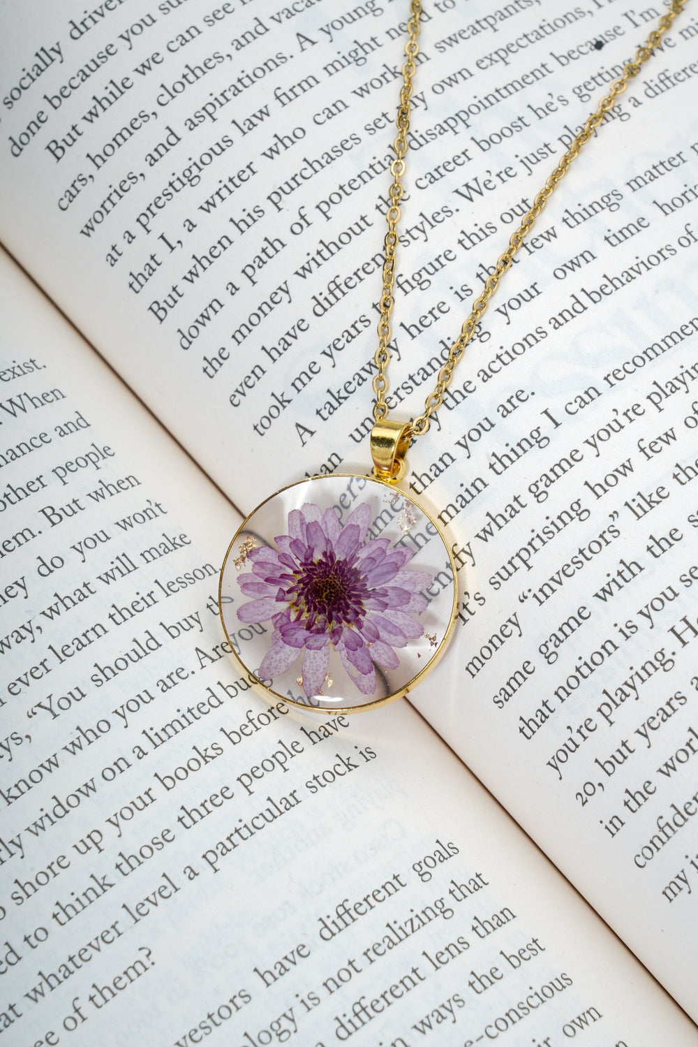 Dried Resin Real Flower Pendant chain for girls | Anniversary Gift | Birthday Gift