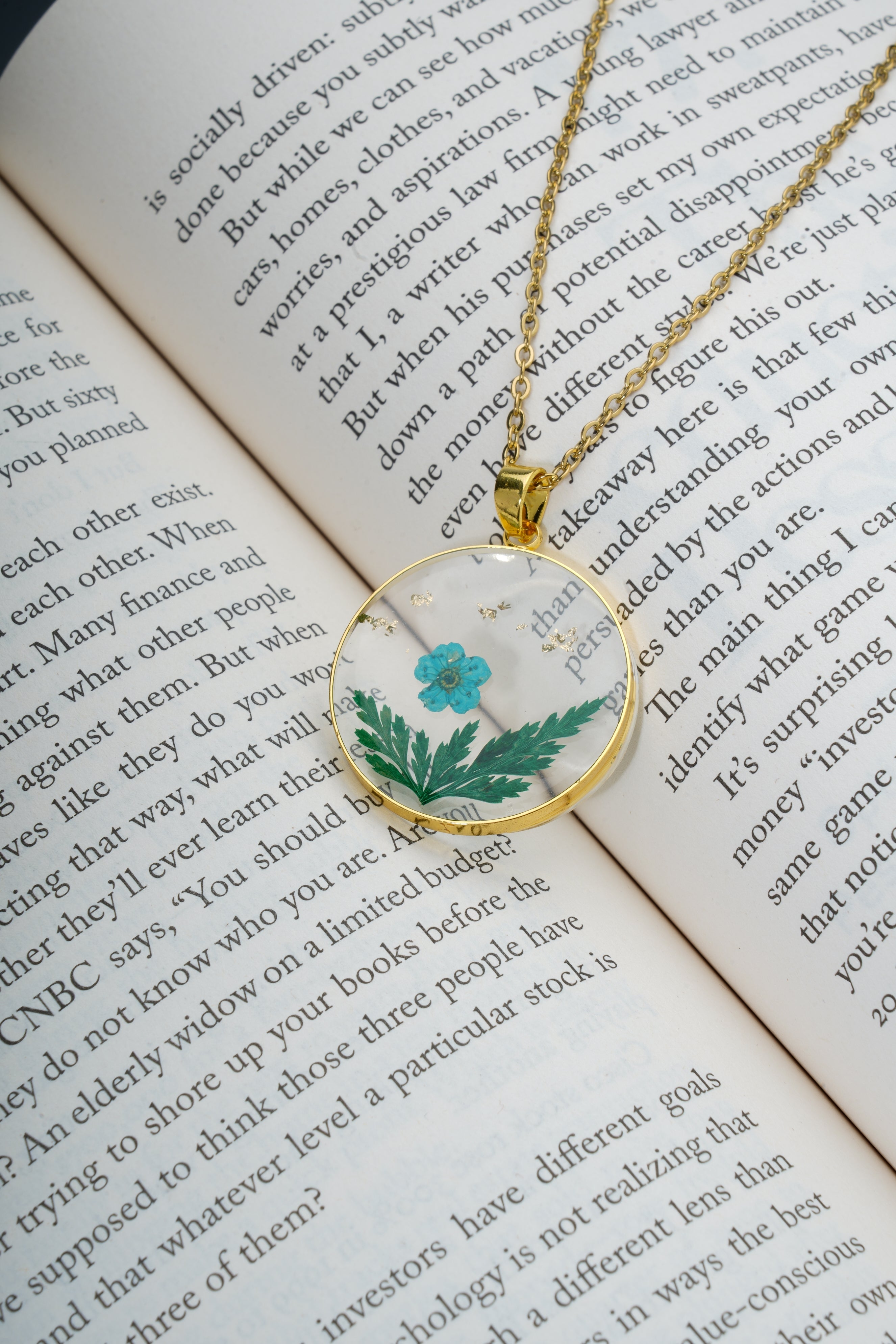 Dried Resin Real Flower Pendant chain for girls | Anniversary Gift | Birthday Gift