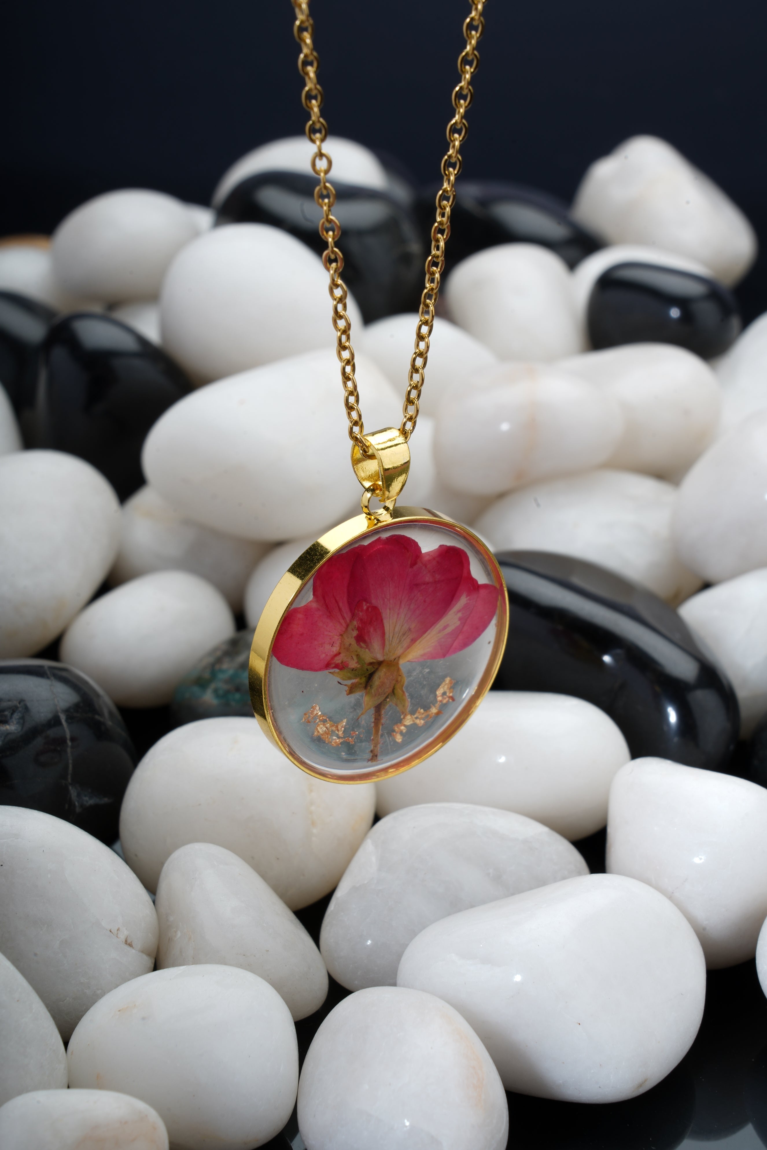 Dried Resin Real Flower Pendant chain for girls | Anniversary Gift | Birthday Gift