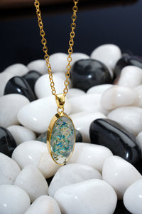 Dried hydrangeas Real Flower Resin Pendant chain for girls
