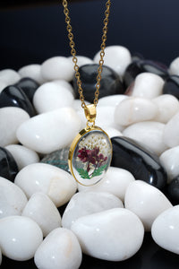 Dried Real Flower Resin Floral Pendant chain for girls
