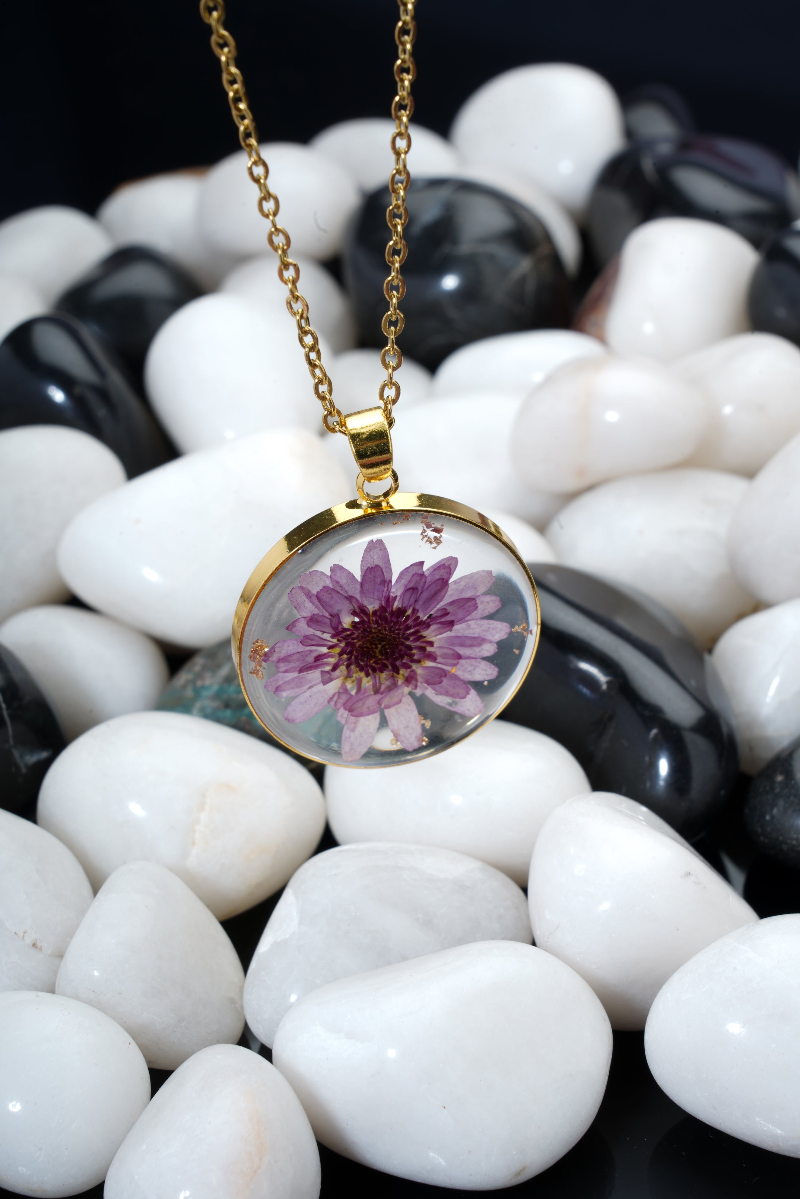 Dried Resin Real Flower Pendant chain for girls | Anniversary Gift | Birthday Gift