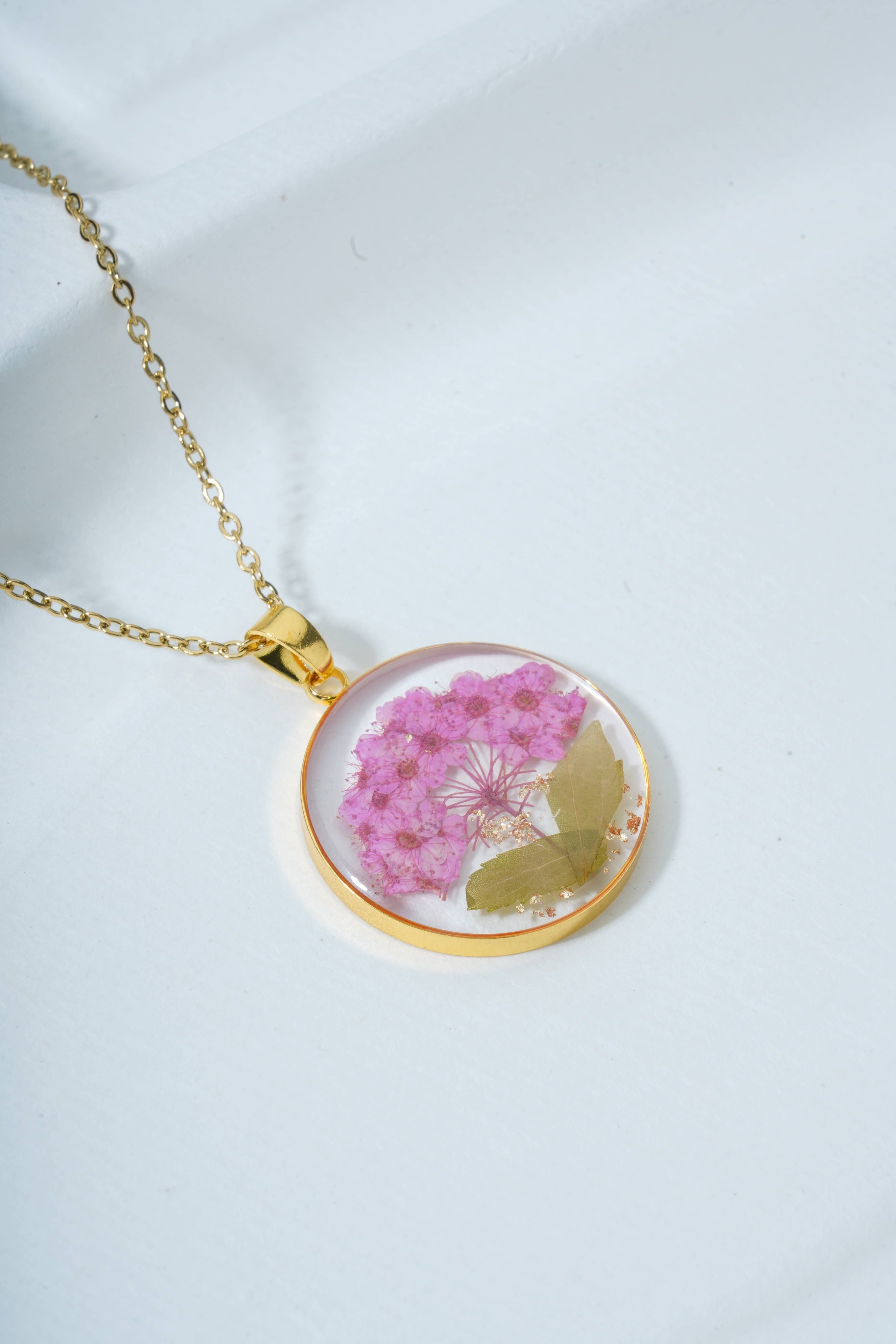 Dried Resin Real Flower Pendant chain for girls | Anniversary Gift | Birthday Gift