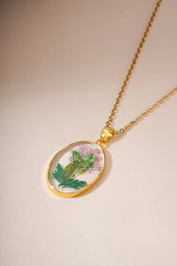 Dried Real Flower Resin Floral Pendant chain for girls