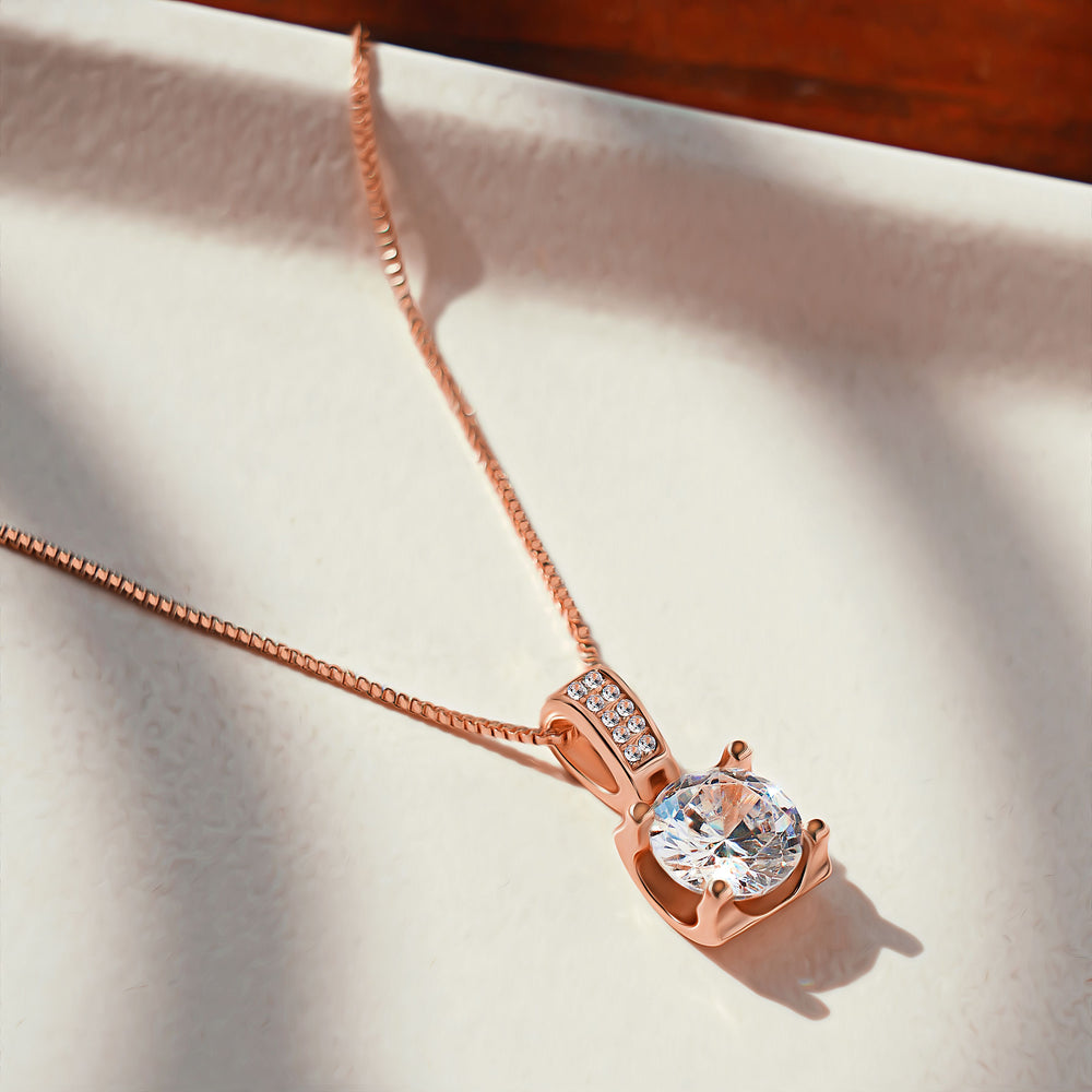 Classical Rose Gold Crystal Pendant chain for women girls| Valentine's day Gift