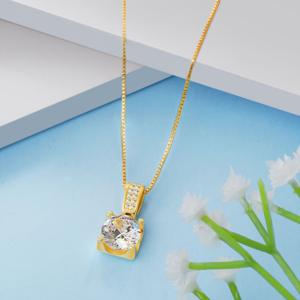 Classical Silver Crystal Pendant chain for women girls| Valentine's day Gift