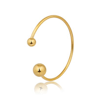 Modern High-Polish Gold Geometric Open Bangle Jewellery for part wear