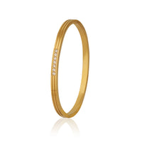 Elegant Gold Toned Party Wear Kada with Crystal Detail for Girls