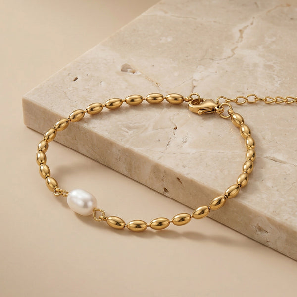 Unique Designer Bead Bracelet with Freshwater Pearl Accents for special occasions
