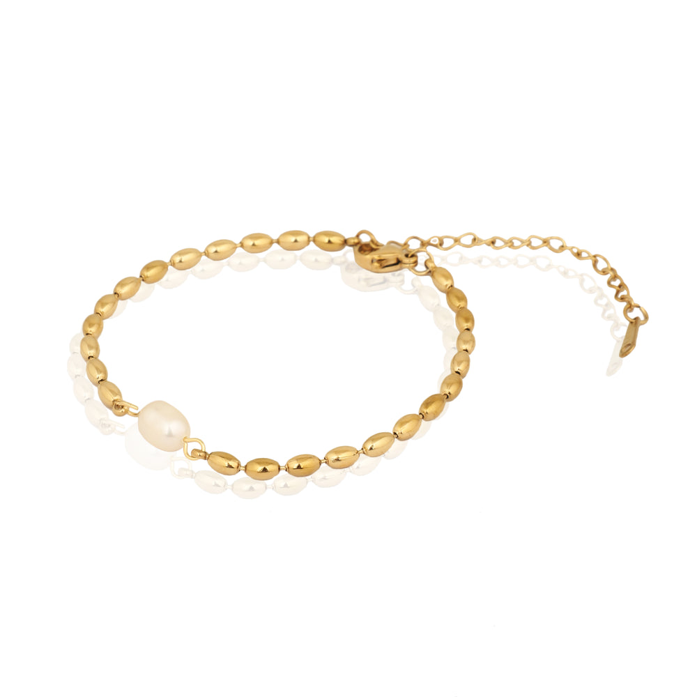 Unique Designer Bead Bracelet with Freshwater Pearl Accents for special occasions