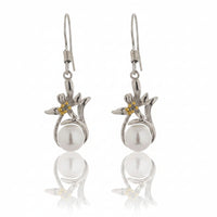 Flower Pearl Dangle Stud Earrings|Gifts for Girlfriend|Gift for Women & Girls|