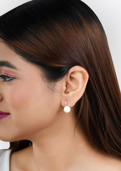 Water Pearl Drop Dangle Stud Earrings|Gift for Girlfriend|Gift for Women Girls| - Second Image