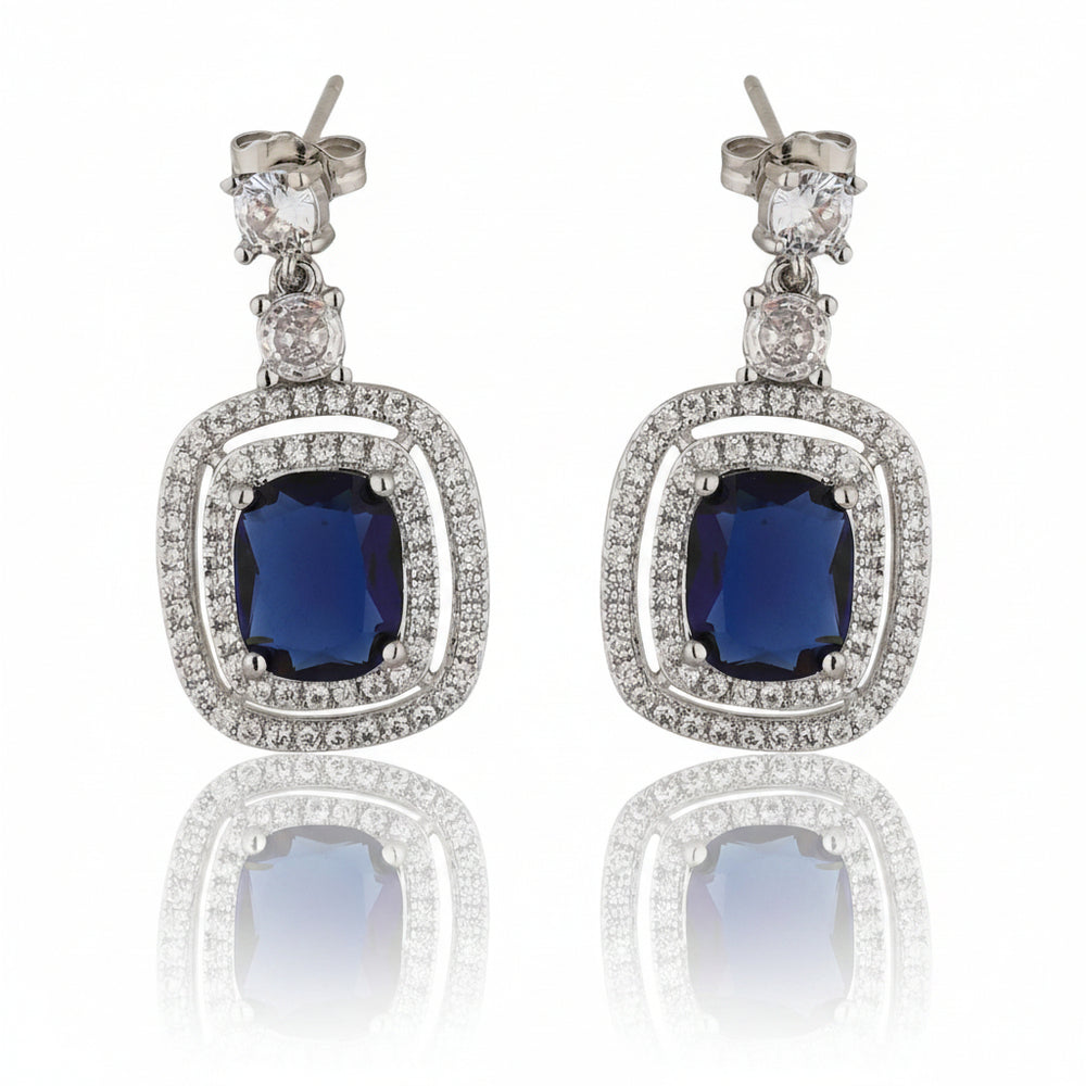 Luxury Blue Dangle Stud Earrings|Gifts for Girlfriend|Gift for Women & Girls|