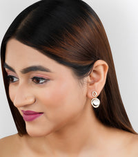 Pearl Oval Drop Dangle Stud Earrings|Gift for Girlfriend|Gift for Women Girls|