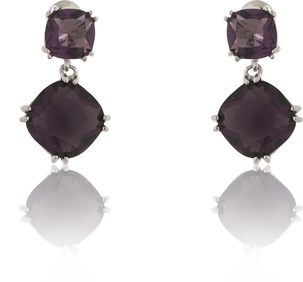 Purple Sleek Dangle Stud Earrings|Gifts for Girlfriend|Gift for Women & Girls|