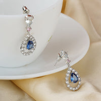 Royal Sapphire Opal Pendant Chain for Girls |Anniversary & Valentine's day Gift