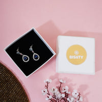 Blue Oval Drop DanglerEarrings|Gifts for Girlfriend|Gift for Women & Girls|