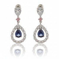 Blue Oval Drop DanglerEarrings|Gifts for Girlfriend|Gift for Women & Girls|