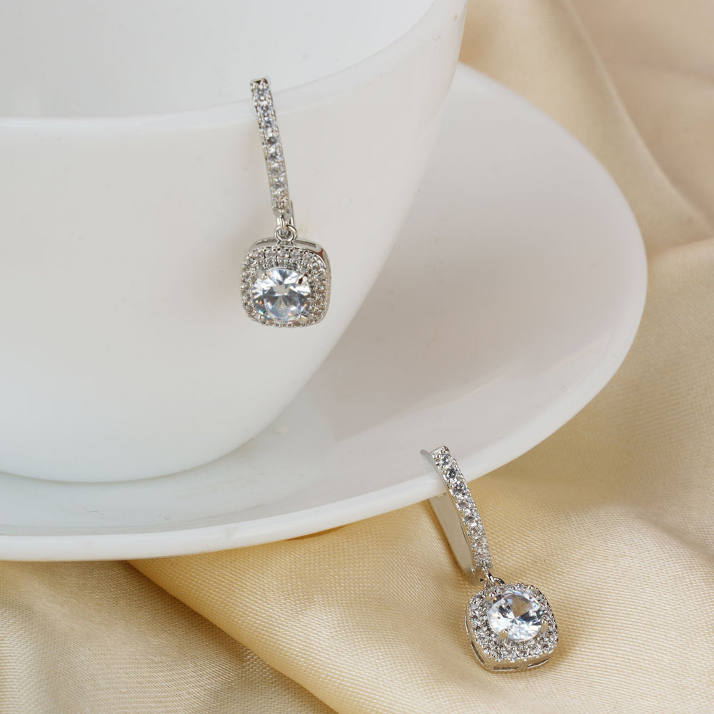 Square cut Drop Earrings|Gifts for Girlfriend|Gift for Women & Girls|