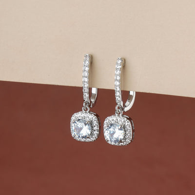 Square cut Drop Earrings|Gifts for Girlfriend|Gift for Women & Girls|